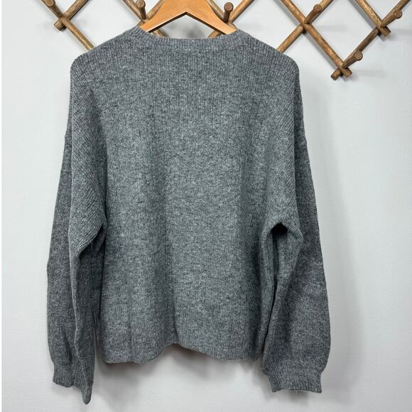 DKNY Rib Knit Sweater in Heather Grey Plus Size XXL - Picture 3 of 8